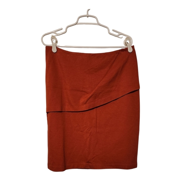 CAbi Asymmetrical Layered Skirt in Rust - Picture 9 of 9